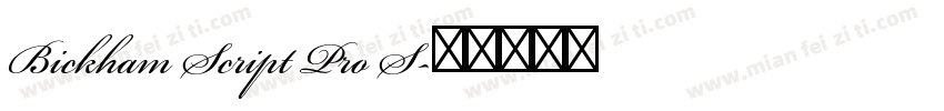 Bickham Script Pro S字体转换